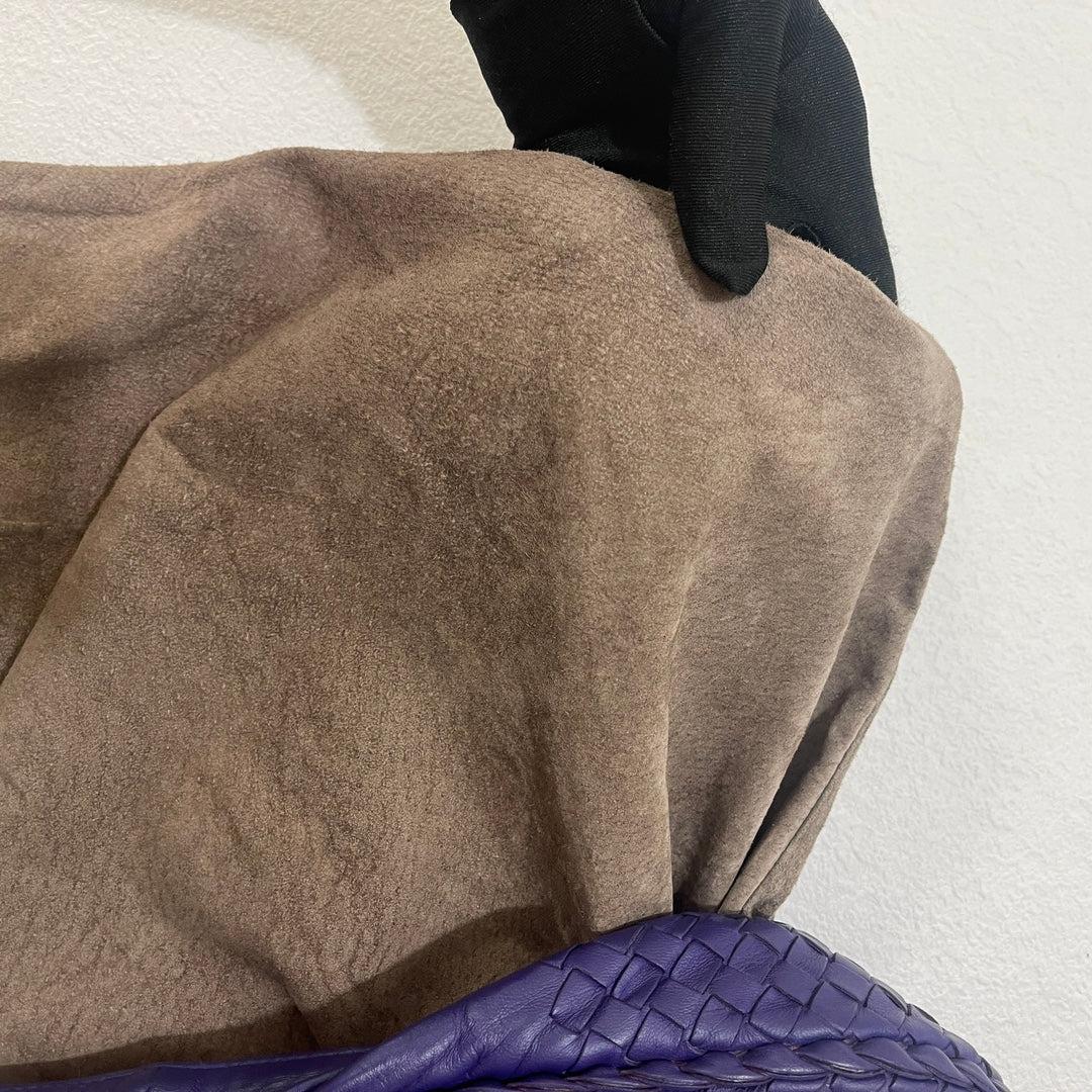 Bottega Veneta Hobo Borsa grande in pelle viola 45cm 10