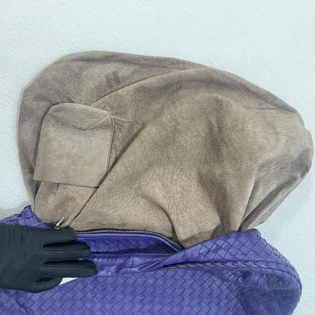 Bottega Veneta Hobo Borsa grande in pelle viola 45cm 12