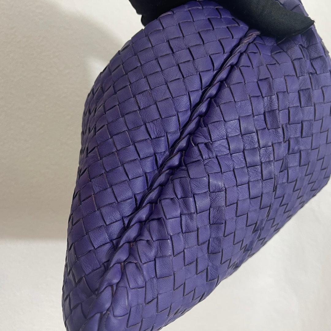 Bottega Veneta Hobo Borsa grande in pelle viola 45cm 2