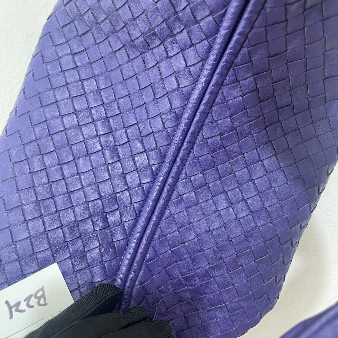 Bottega Veneta Hobo Borsa grande in pelle viola 45cm 3