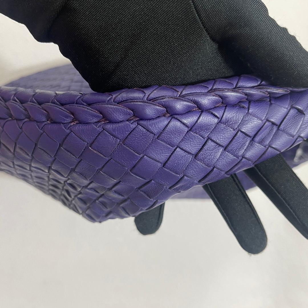 Bottega Veneta Hobo Borsa grande in pelle viola 45cm 4