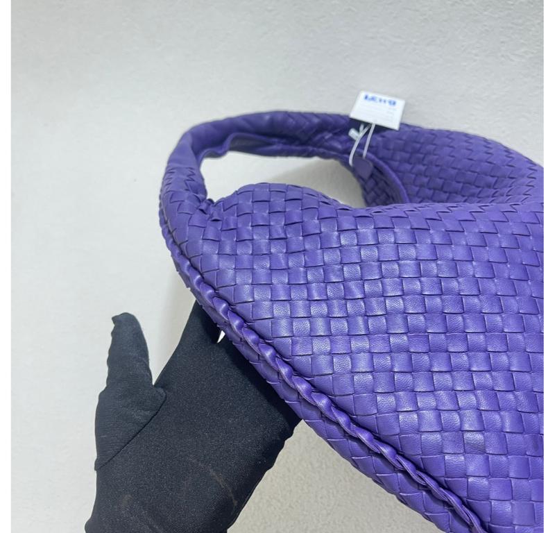 Bottega Veneta Hobo Bag Large Leather Purple 47cm 13