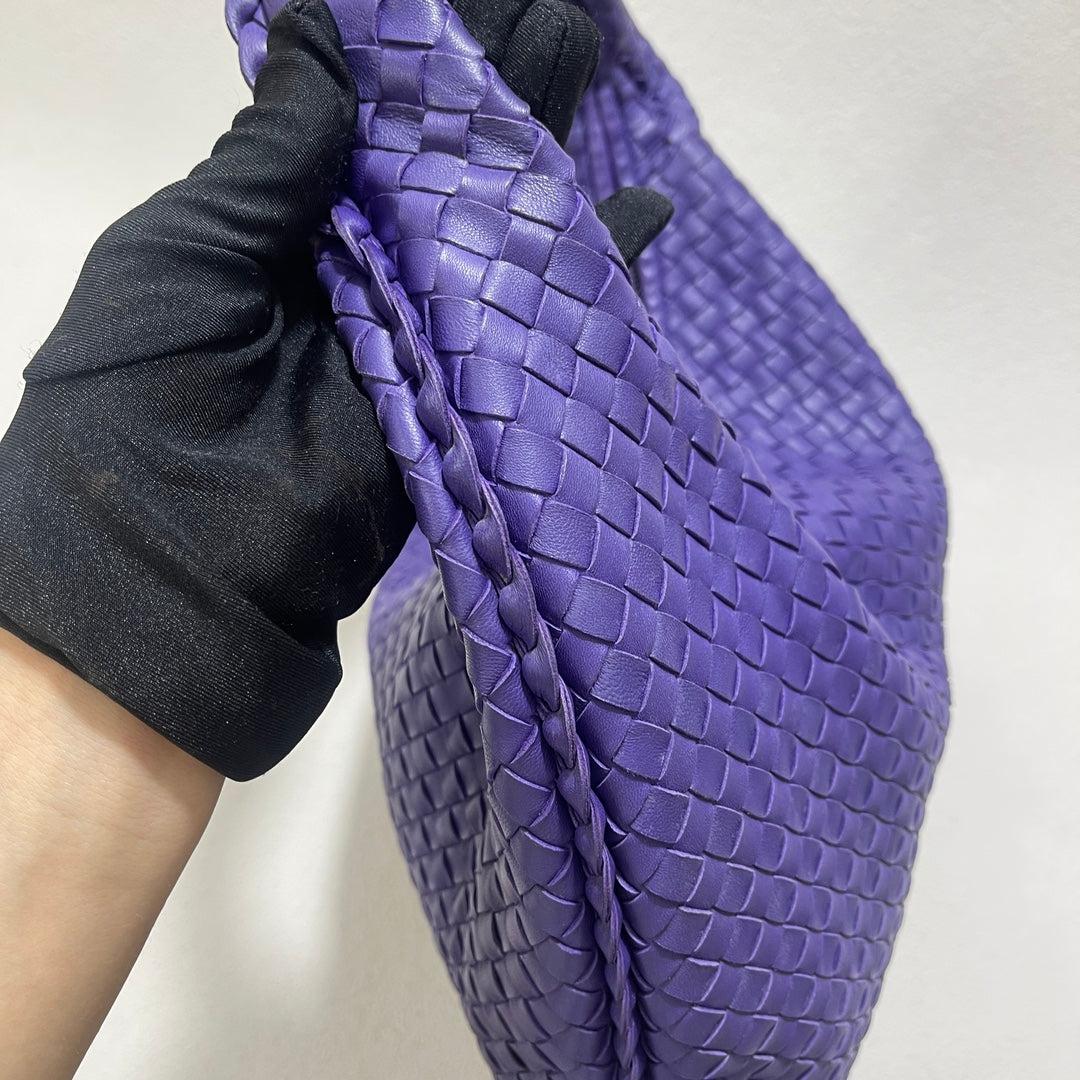 Women's Bottega Veneta Hobo Bag Large Leather Purple 47cm