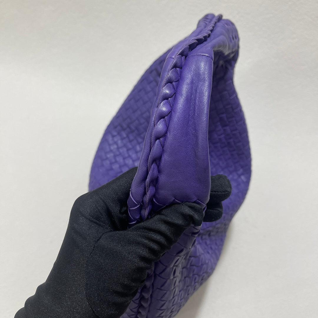 Bottega Veneta Hobo Bag Large Leather Purple 47cm 1