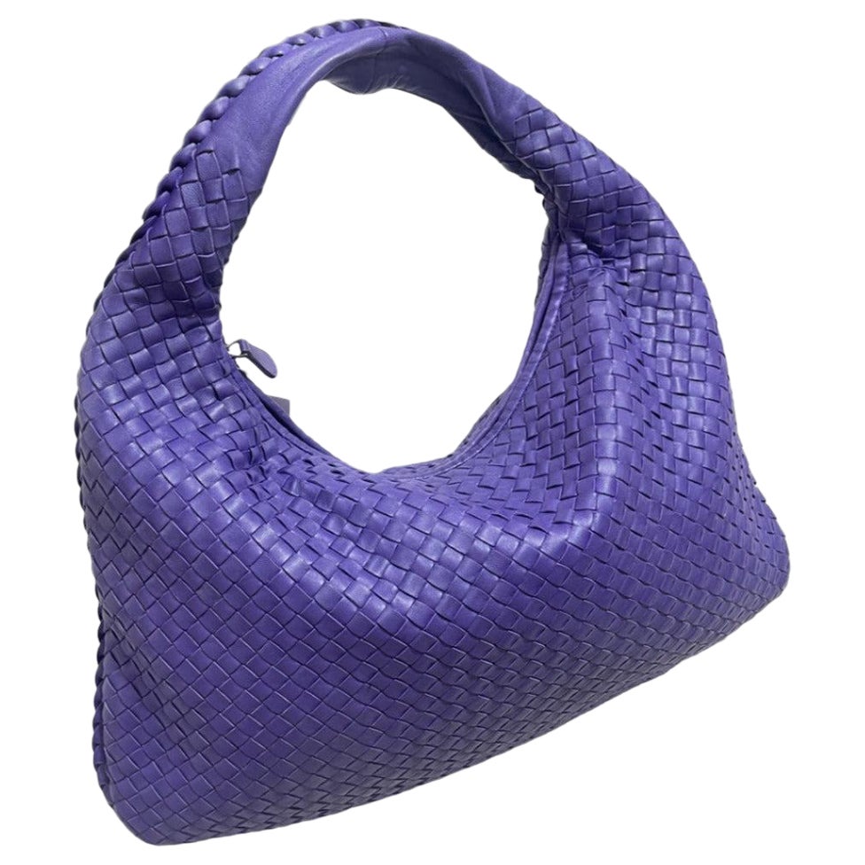 Bottega Veneta Hobo Bag Large Leather Purple 47cm
