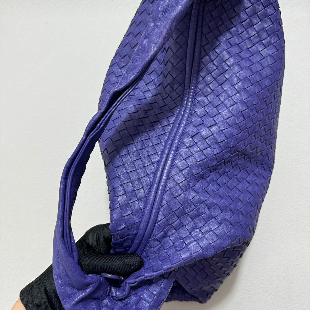 Bottega Veneta Hobo Bag Large Purple Leather 50cm 6
