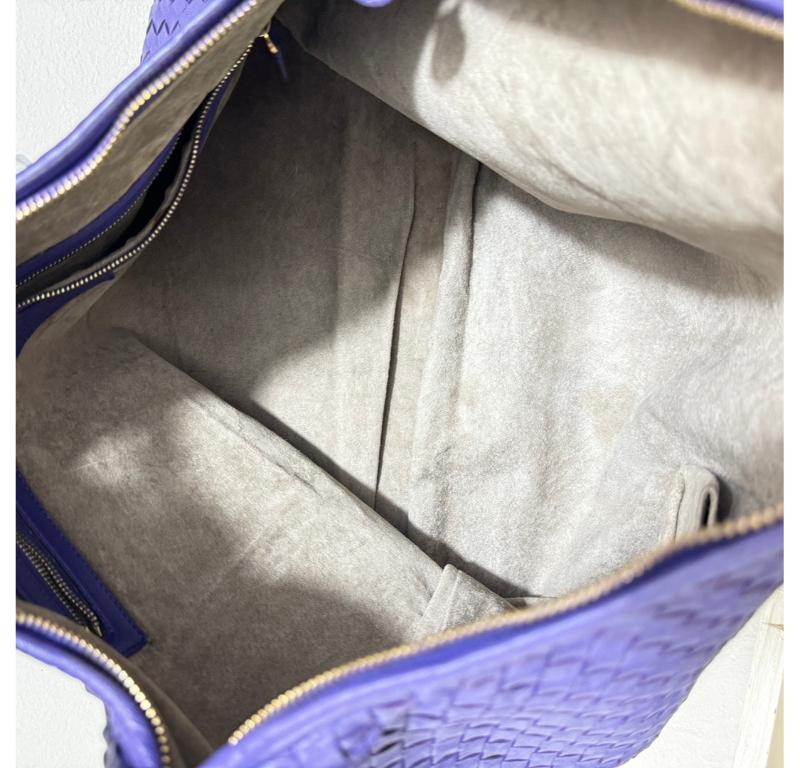 Bottega Veneta Hobo Bag Large Purple Leather 50cm 8