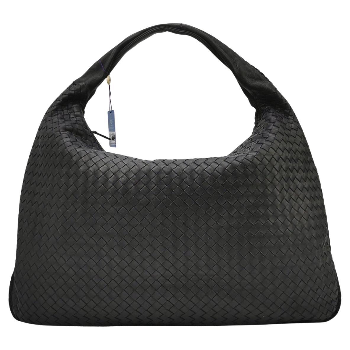 Bottega Veneta Hobo Maxi Midnight Navy Black leather 50cm