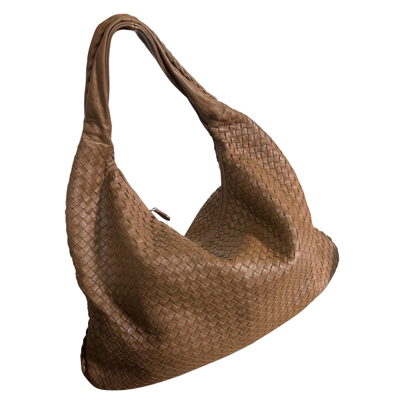 Bottega Veneta Hobo Maxi Milk Chocolate Pelle Marrone 50cm in vendita