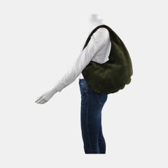 Bottega Veneta Hobo Olive Green Suede Shoulder Bag