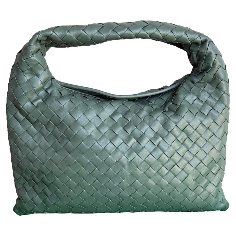 Bottega Veneta Hop Hobo Small Leather Aloe Vera Green