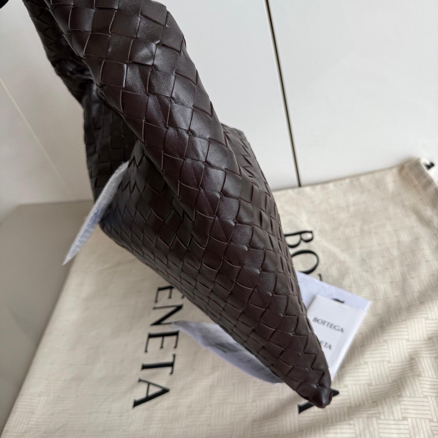Women's Bottega Veneta Hop Hobo Small Leather Chocolate Brown