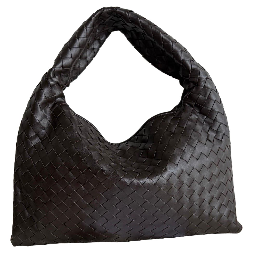 Bottega Veneta Hop Hobo Small Leather Chocolate Brown