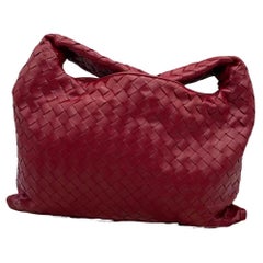Bottega Veneta Hop Hobo Small Red Intrecciato Leather