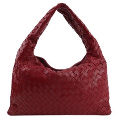 Bottega Veneta Hop Hobo Small Red Intrecciato Leather