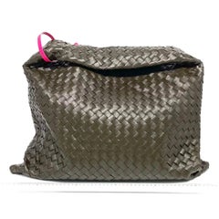 Bottega Veneta Hop Large Leather Dark Olive Green Hobo Bag