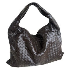 Bottega Veneta Hop Large Leather Fondant Chocolate Brown Hobo Bag