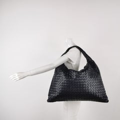 Bottega Veneta Hop Large Leather Navy Hobo Bag 55cm