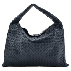 Bottega Veneta Hop Großes Leder Marine Hobo Tasche 55cm