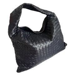 Bottega Veneta Hop Large Leather Navy Hobo Bag 55cm