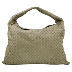 Bottega Veneta Hop Large Leather Travertine Pale Green Hobo Bag