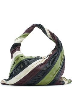 Bottega Veneta Hop Large Stripe Leather Hobo Bag 54cm