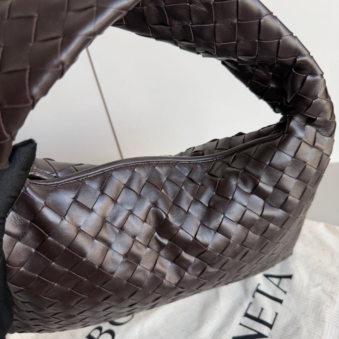 Bottega Veneta Hop Small Fondant Dark Chocolate Brown Leather Bag 1