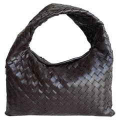 Bottega Veneta Hop Small Fondant Dark Chocolate Brown Leather Bag