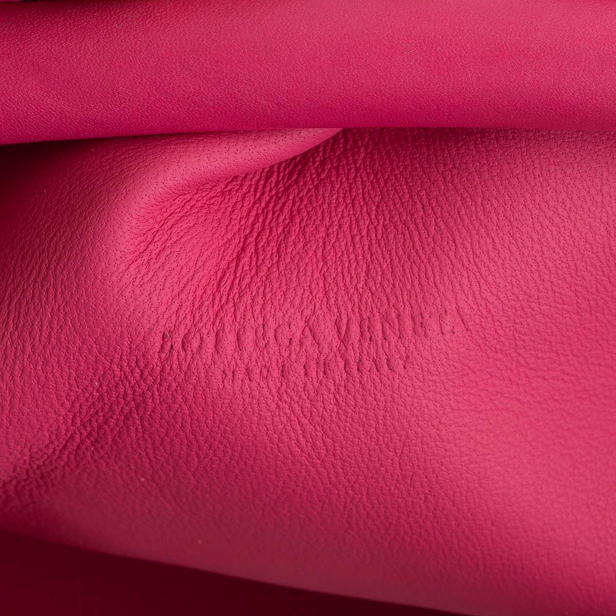 Women's BOTTEGA VENETA hot pink leather INTRECCIATO MINI POUCH Crossbody Bag For Sale