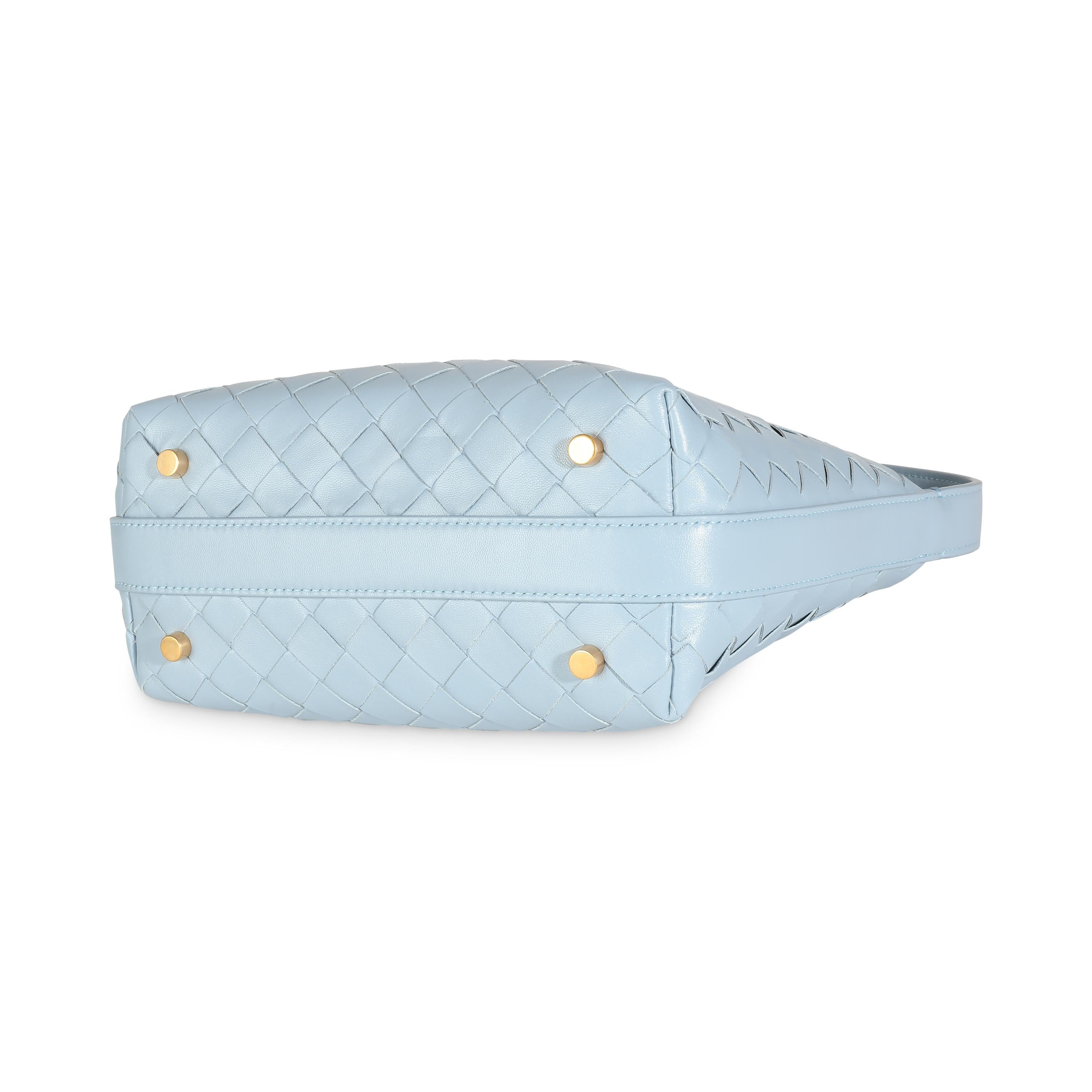 Women's Bottega Veneta Ice Gold Nappa Intrecciato Mini Wallace
