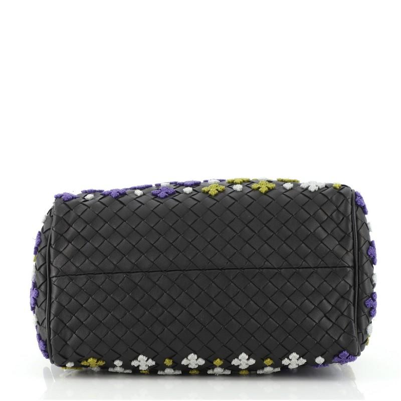 Bottega Veneta In Mist Convertible Boston Bag Embroidered Intrecciato Nappa In Good Condition In NY, NY