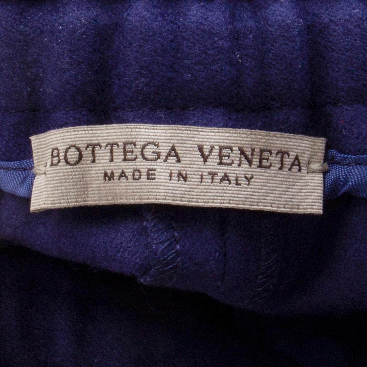 BOTTEGA VENETA indigo blue wool TAPERED Pants 38 XS In Excellent Condition For Sale In Zürich, CH