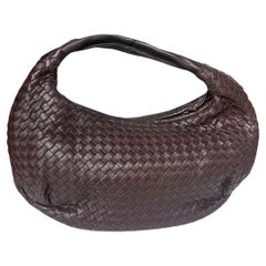 Bottega Veneta Intrecciato Belly Hobo Medium Chocolate Brown Lammleder