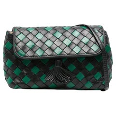 Bottega Veneta Intrecciato Black & Green Mini Bag