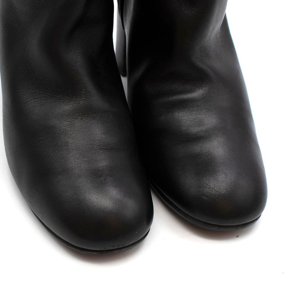 Women's or Men's Bottega Veneta Intrecciato Black Leather Boots 37 For Sale