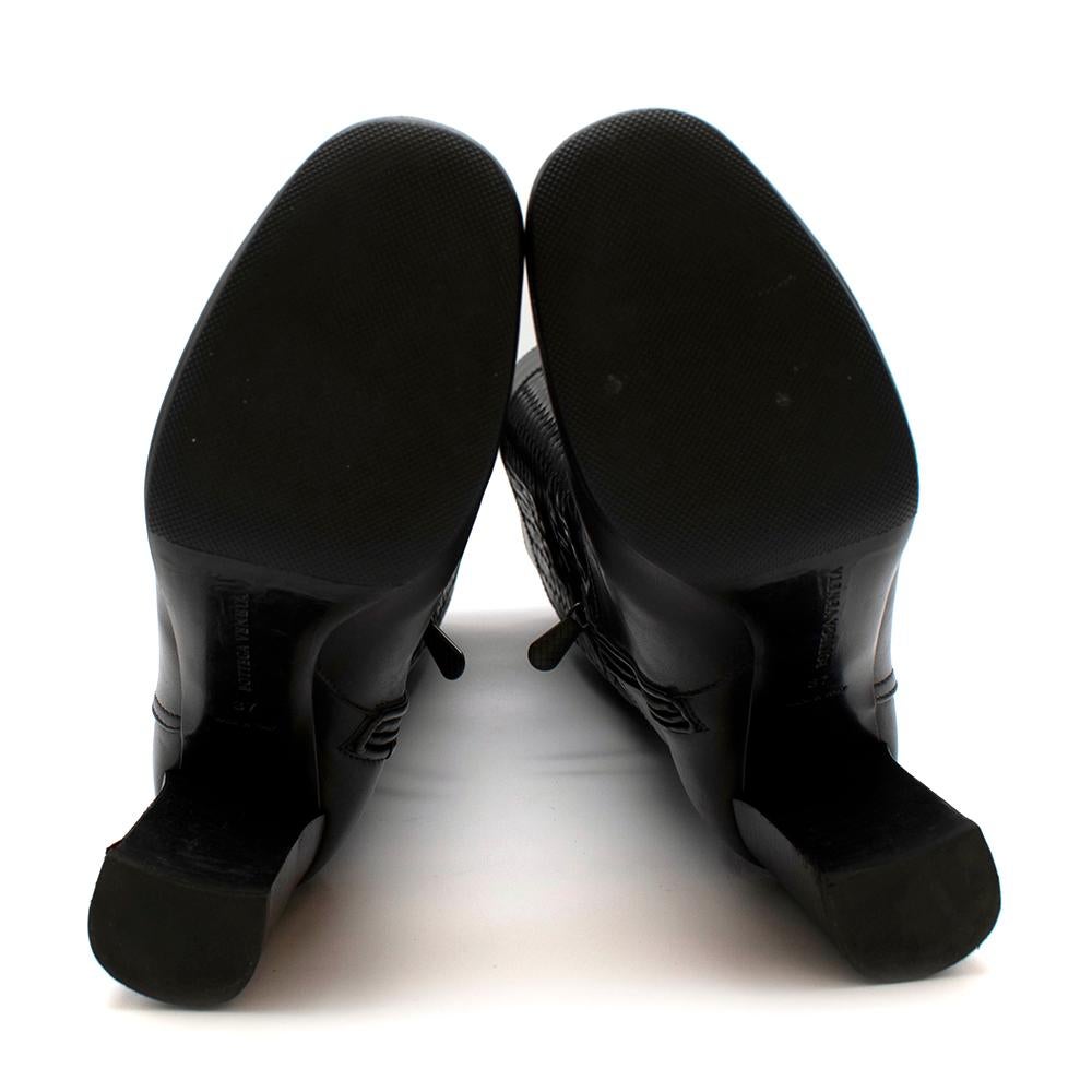 Bottega Veneta Intrecciato Black Leather Boots 37 For Sale 4