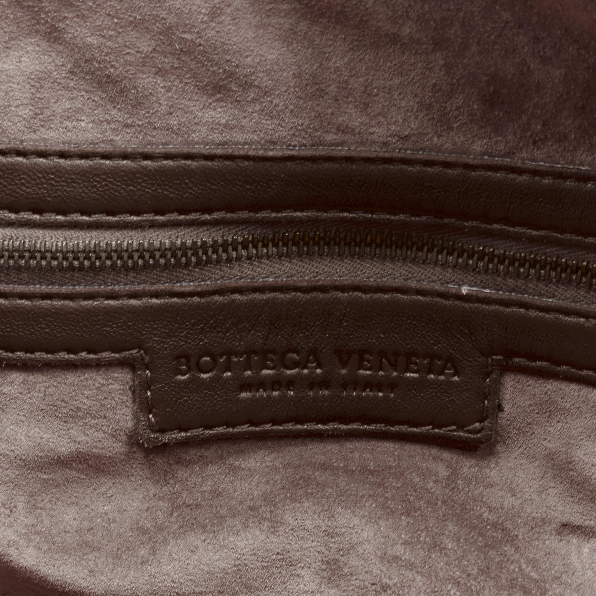 BOTTEGA VENETA Intrecciato brown woven leather pinched side large tote bag 2