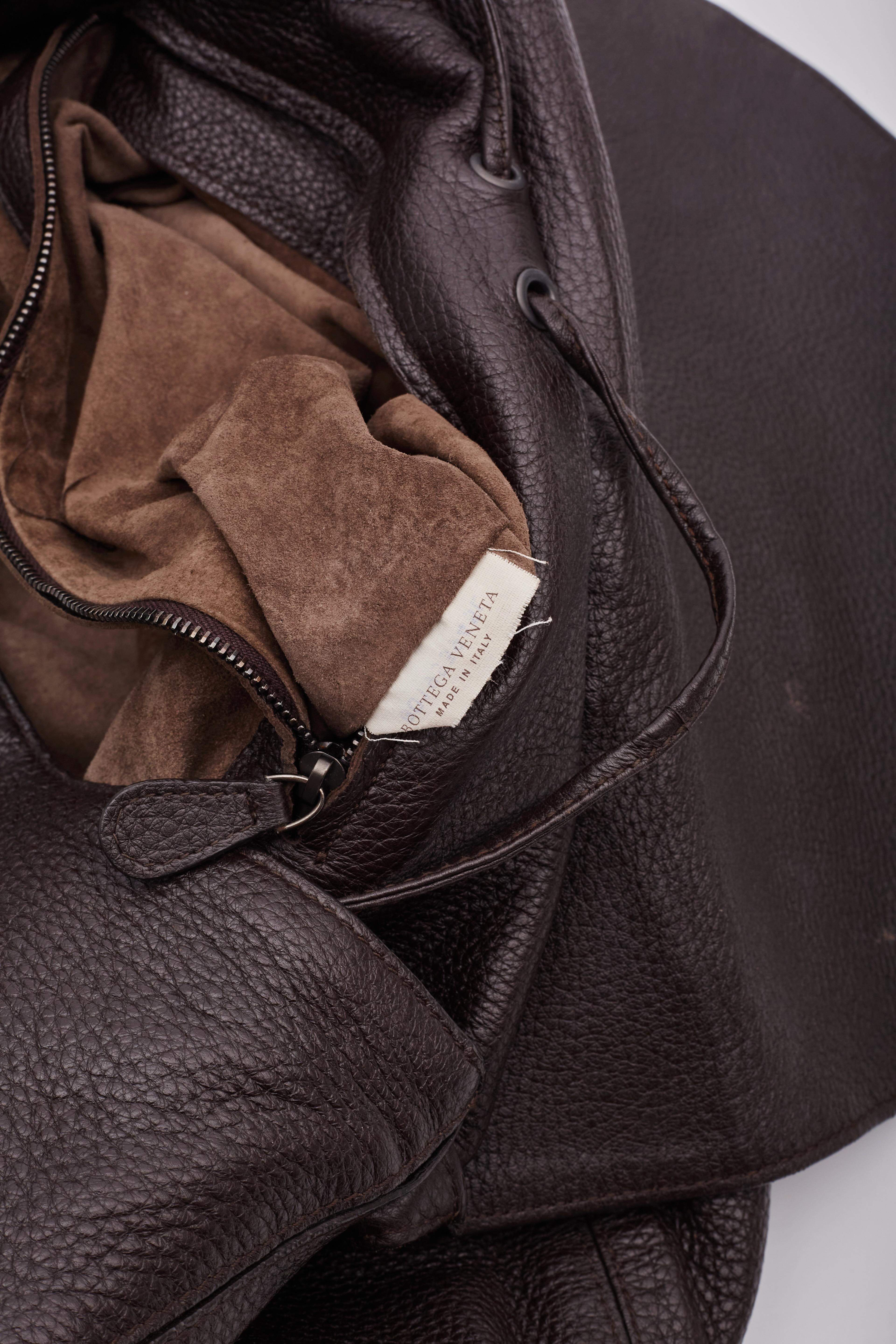 Bottega Veneta Intrecciato Copper Brown Leather Hobo Bag For Sale 7