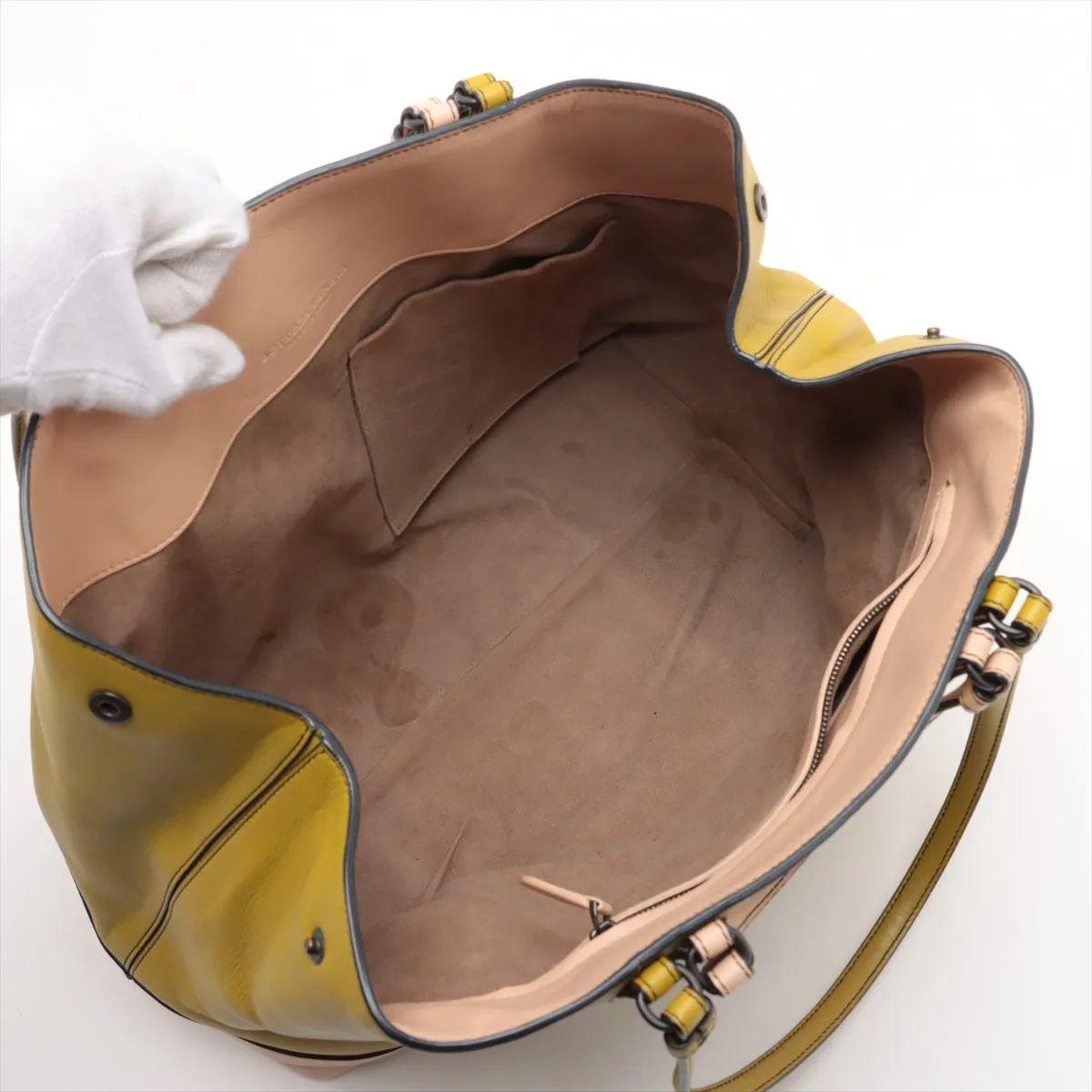 Bottega Veneta Intrecciato Corso Leder Tragetasche Grün x Rosa im Angebot 5