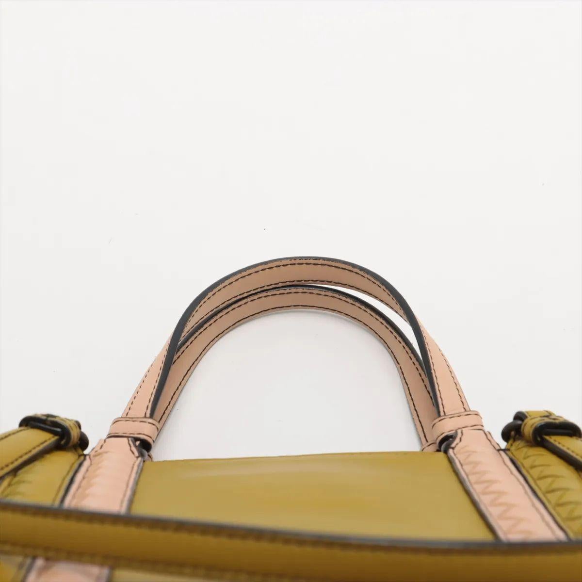 Bottega Veneta Intrecciato Corso Leder Tragetasche Grün x Rosa im Angebot 2