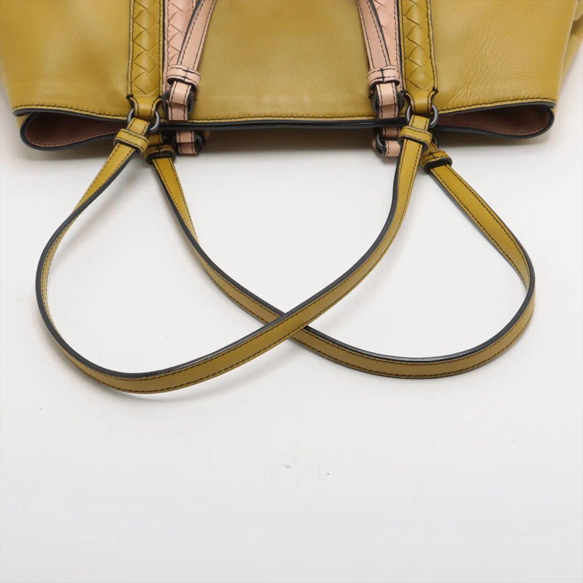 Bottega Veneta Intrecciato Corso Leder Tragetasche Grün x Rosa im Angebot 3