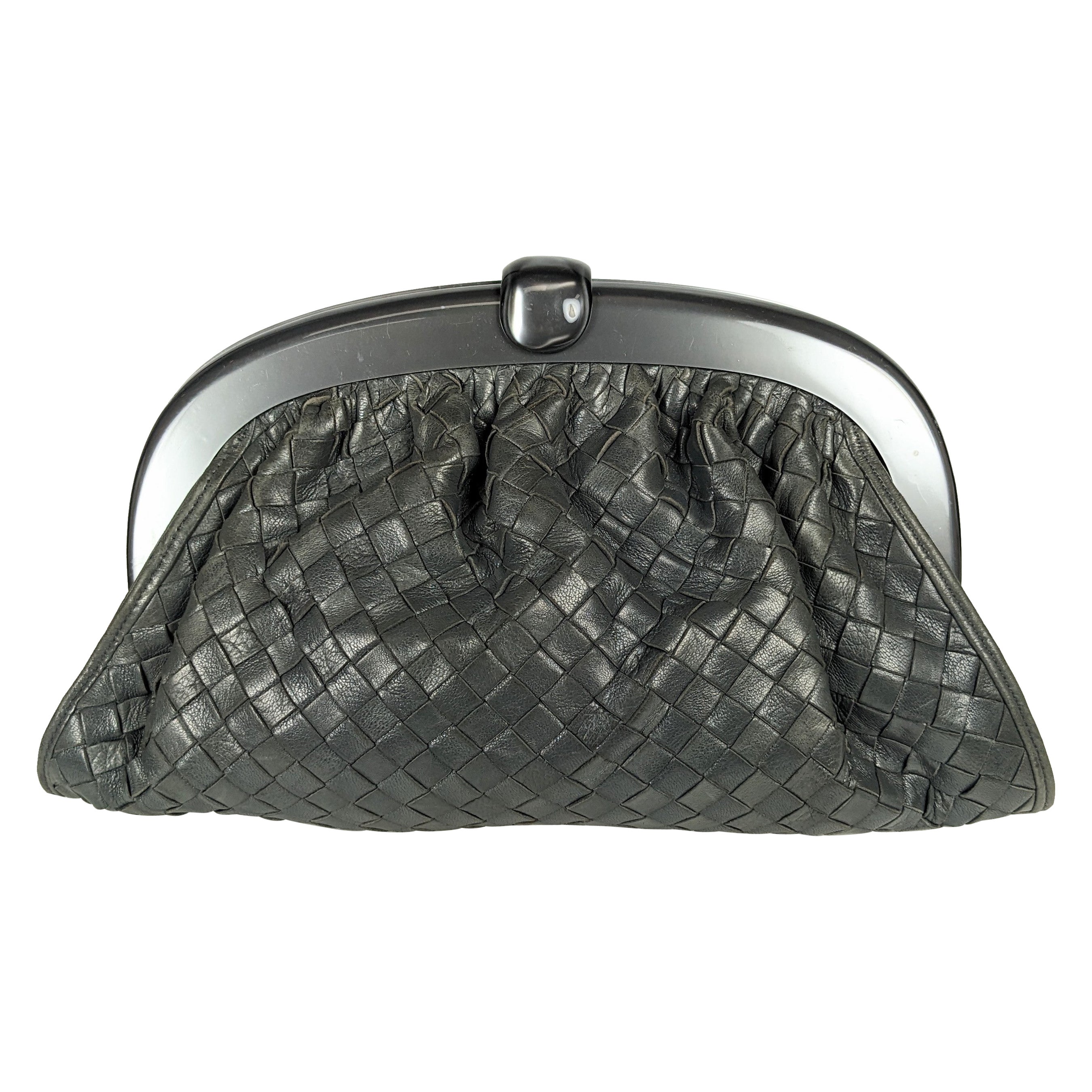 Bottega Veneta Intrecciato Dove Gray Clutch in vendita