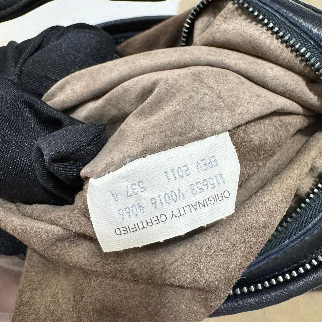 Bottega Veneta Bolso Hobo Intrecciato Mediano Piel de cordero negra 40cm 13