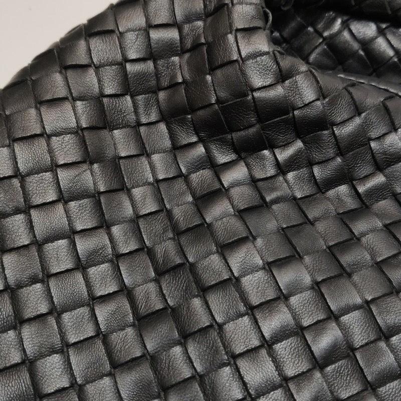 Bottega Veneta Intrecciato Hobo Bag Medium Black Lambskin leather 47cm 10
