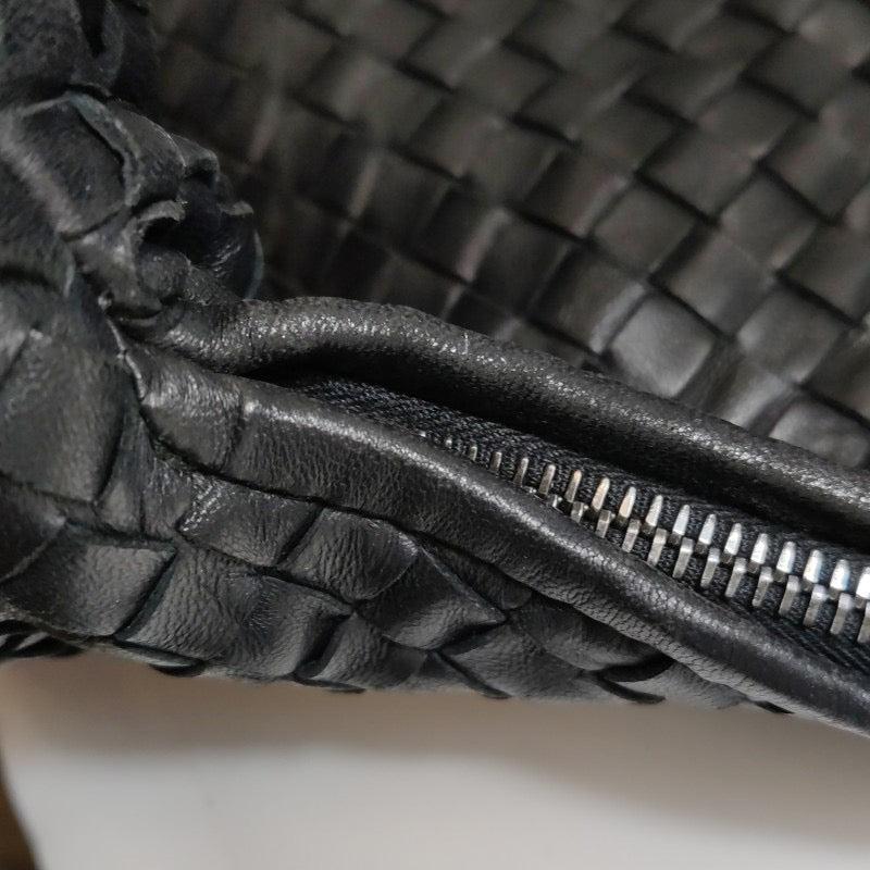 Bottega Veneta Intrecciato Hobo Bag Medium Black Lambskin leather 47cm 14