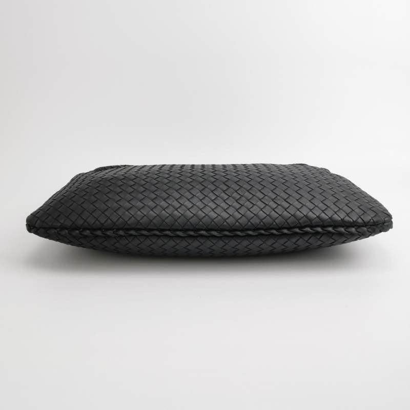 Bottega Veneta Intrecciato Hobo Bag Medium Black Lambskin leather 47cm 1