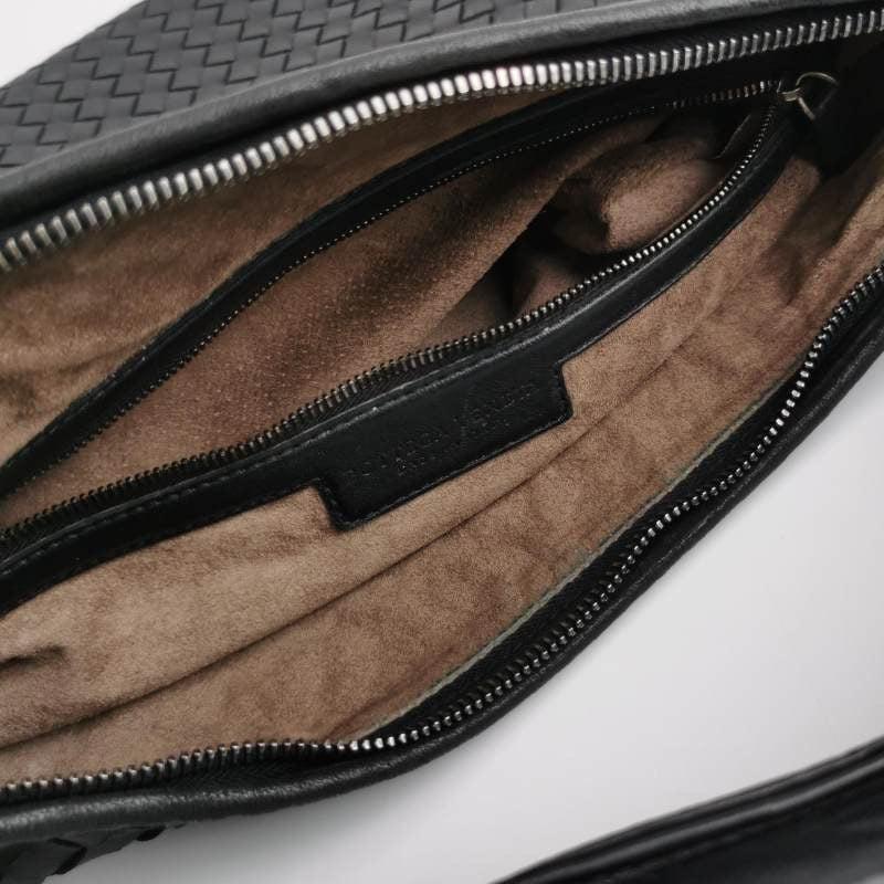Bottega Veneta Intrecciato Hobo Bag Medium Black Lambskin leather 47cm 3