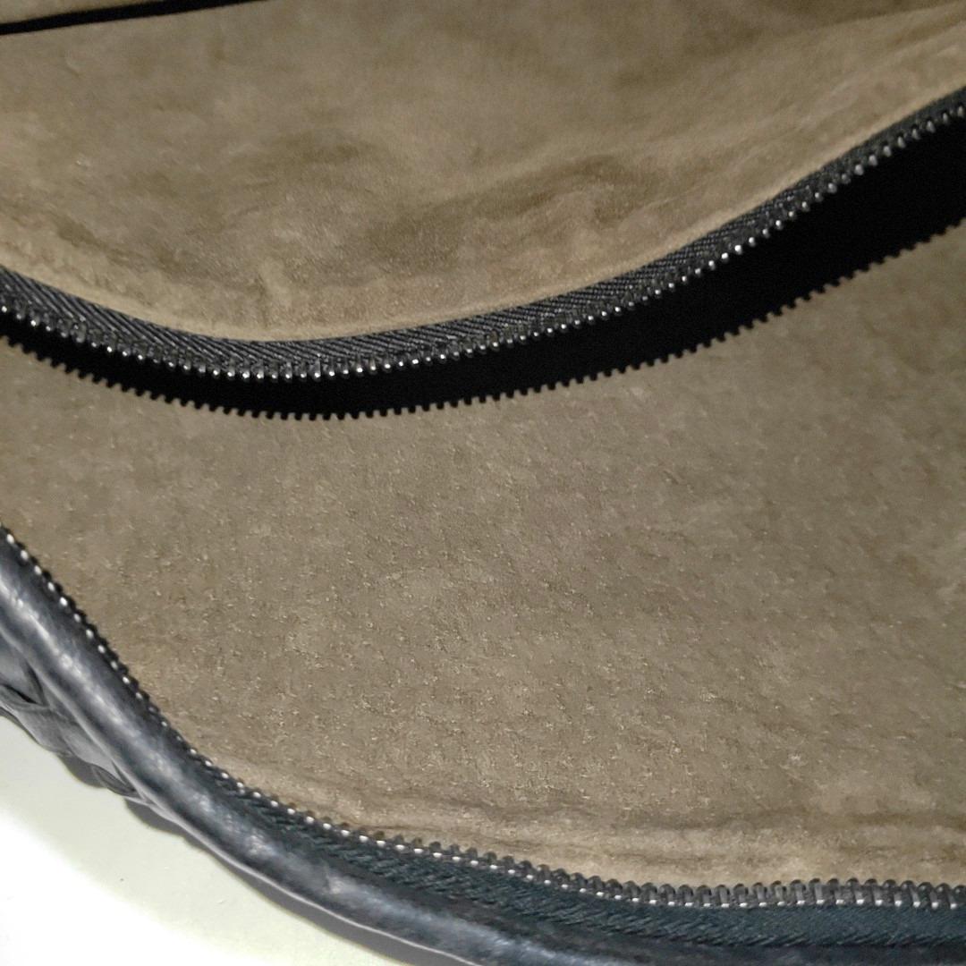 Bottega Veneta Bolso Hobo Intrecciato Mediano Piel de cordero negra 48cm 2