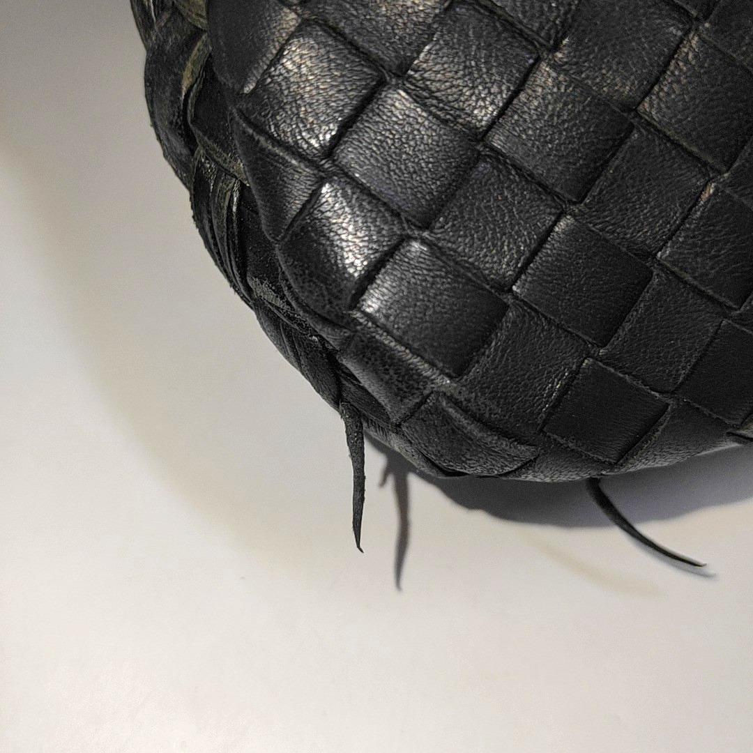 Bottega Veneta Bolso Hobo Intrecciato Mediano Piel de cordero negra 48cm 3