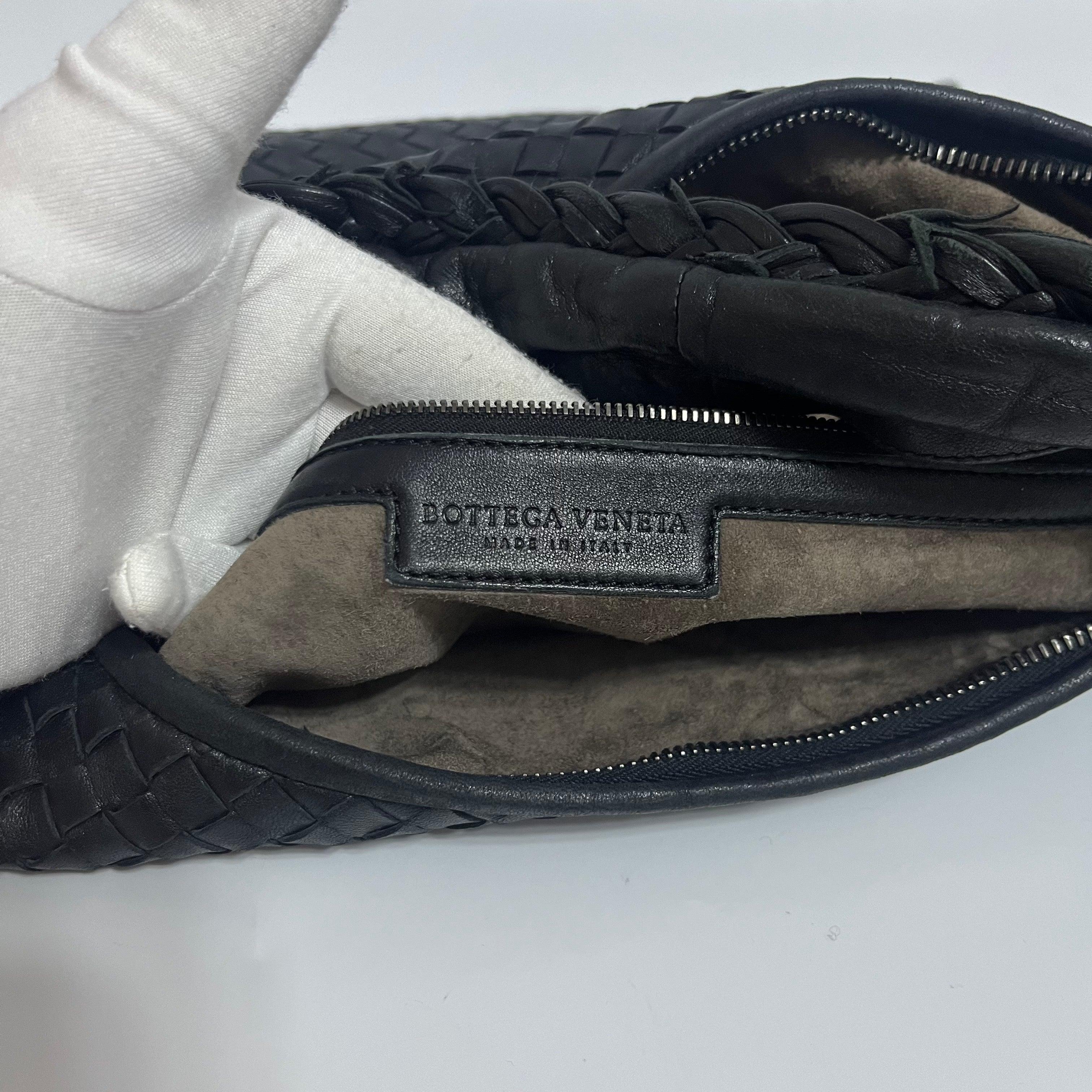 Bottega Veneta Bolso Hobo Intrecciato Piel Negro Mediano 47cm en venta 6